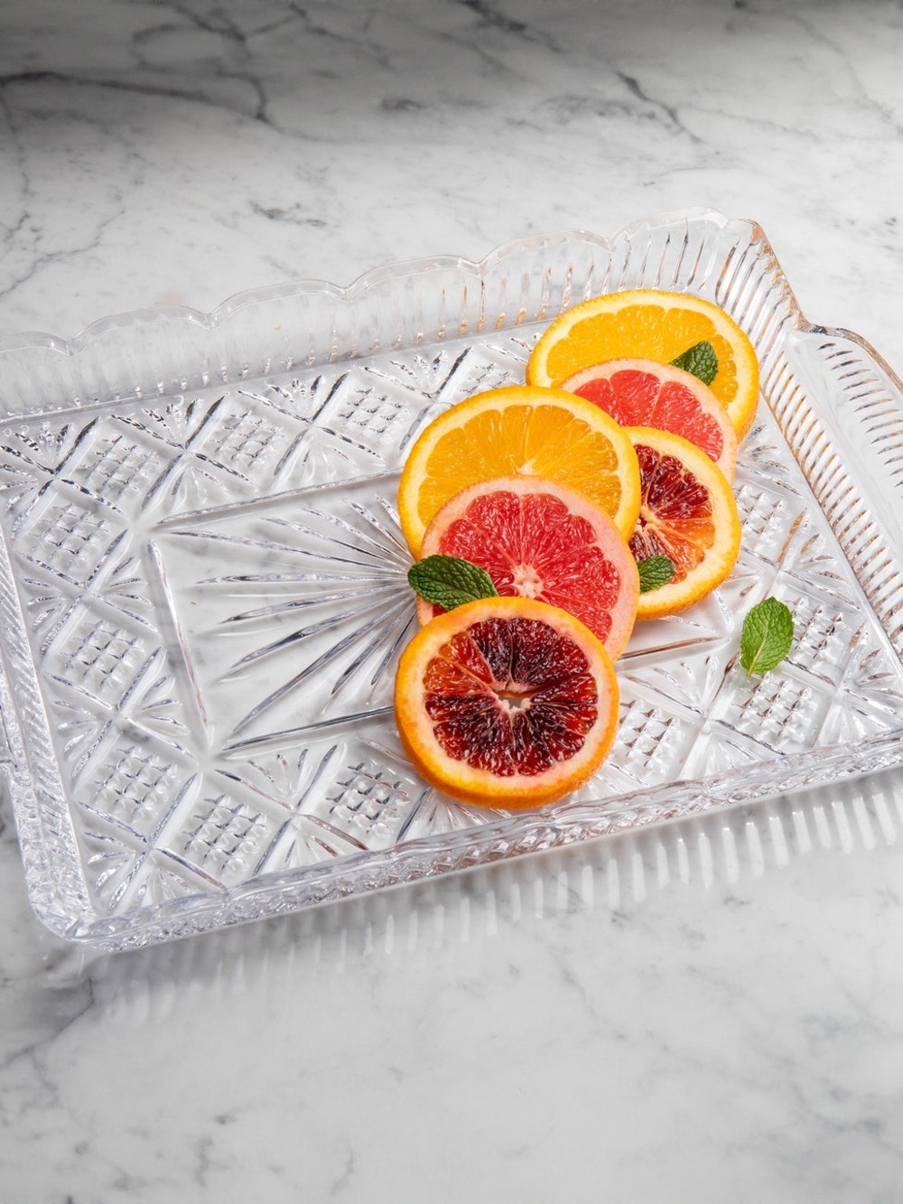 Godinger Dublin Crystal Scalloped Serving Tray